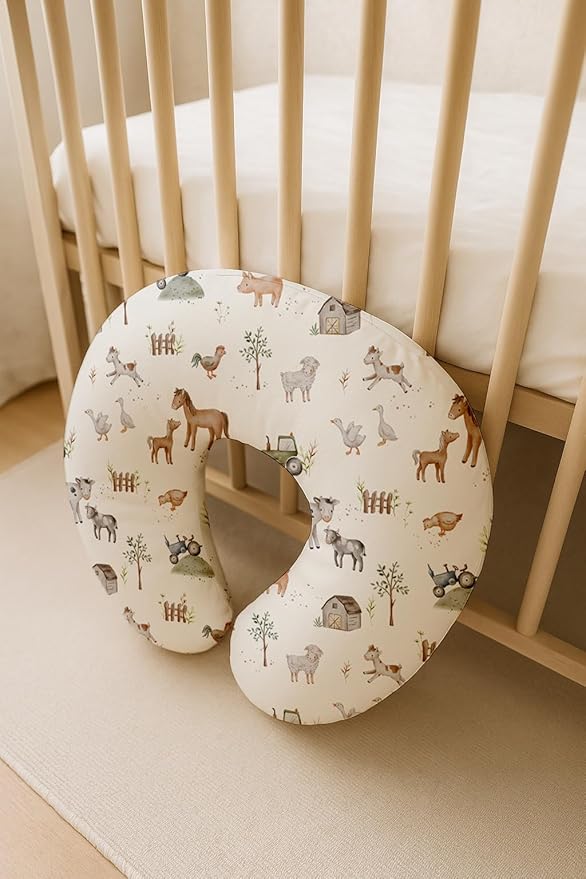 Nursing Pillow Covers 2 Pack, Breastfeeding Pillow Slipcovers Soft and Stretchy, Nursing Covers for Baby Girls Boys Newborn