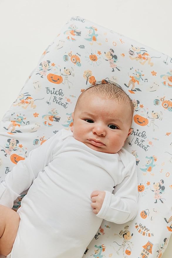 Copper Pearl Premium Knit Diaper Changing Pad Cover 'Mickey Mouse's Boo Bash'