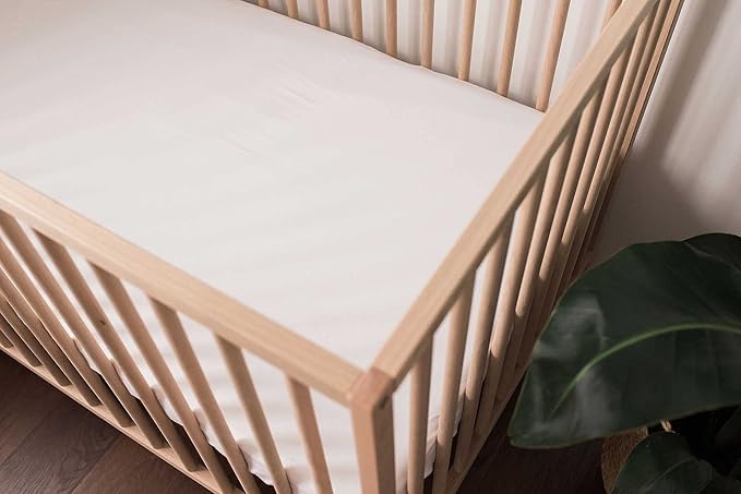 SheetWorld Baby Fitted Bassinet Sheet Fits Maxi COSI 20 x 32 inches, 100% Cotton Jersey Hypoallergenic Sheet, Unisex Boy Girl, Organic White, Made in USA