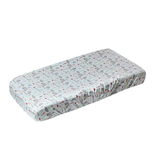 Copper Pearl Premium Knit Changing Pad Cover Soft, Stylish, and Universal Fit for All Standard Diaper Changing Pads, Trendy Design Changing Pad Covers, Trout