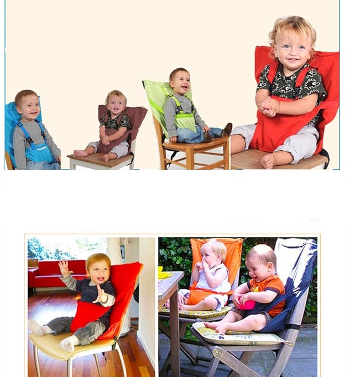 Monvecle Baby Portable Travel Chair Booster Safety Seat Cover Infant Harness Washable Sack Green