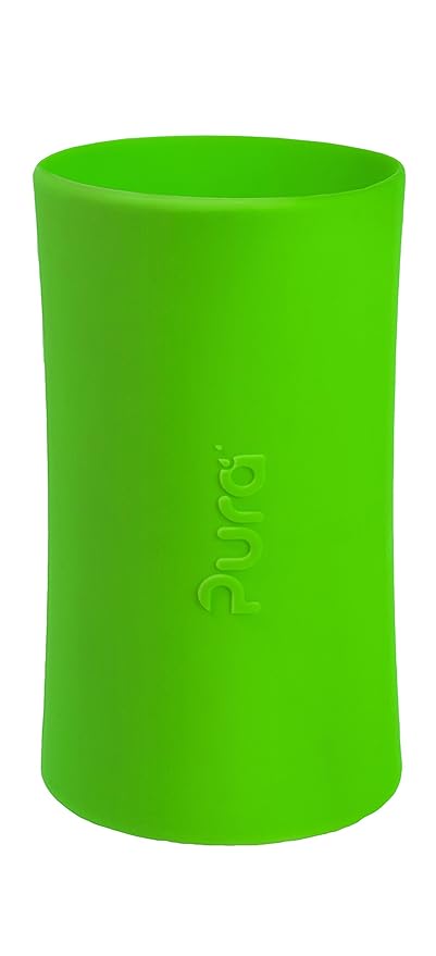 Pura Kiki Tall Silicone Sleeve for Bottle - Plastic-Free, Medical-Grade, Promotes Grip Handle, Protection & Insulation Compatible w/Pura Stainless Bottles 9oz & 11oz - Green