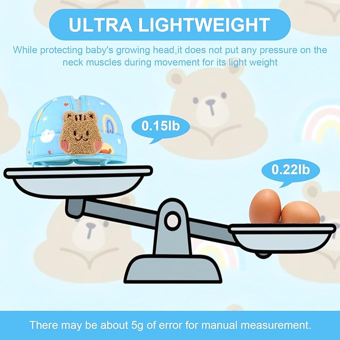 Accmor Baby Head Protector, Baby Safety Helmet for Crawling Walking Running, Cute Infant Headguard Soft Cushion Lightweight Breathable Protective Caps, Anti-Collision Toddler Helmets for 6m-24m Girls