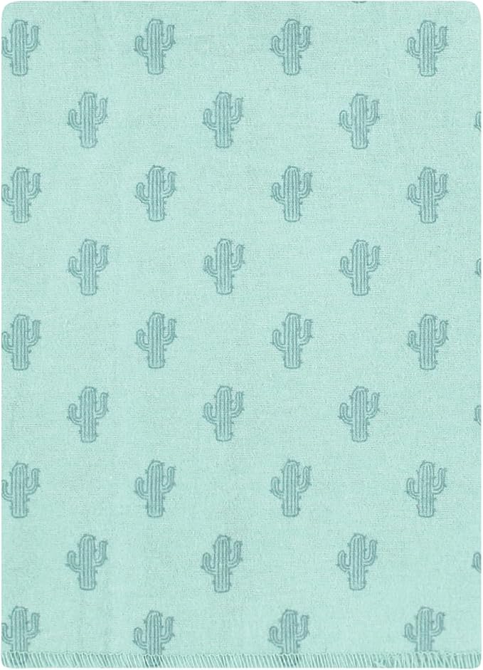 Hudson Baby Unisex Baby Cotton Flannel Burp Cloths Bundle, Desert Cactus, One Size