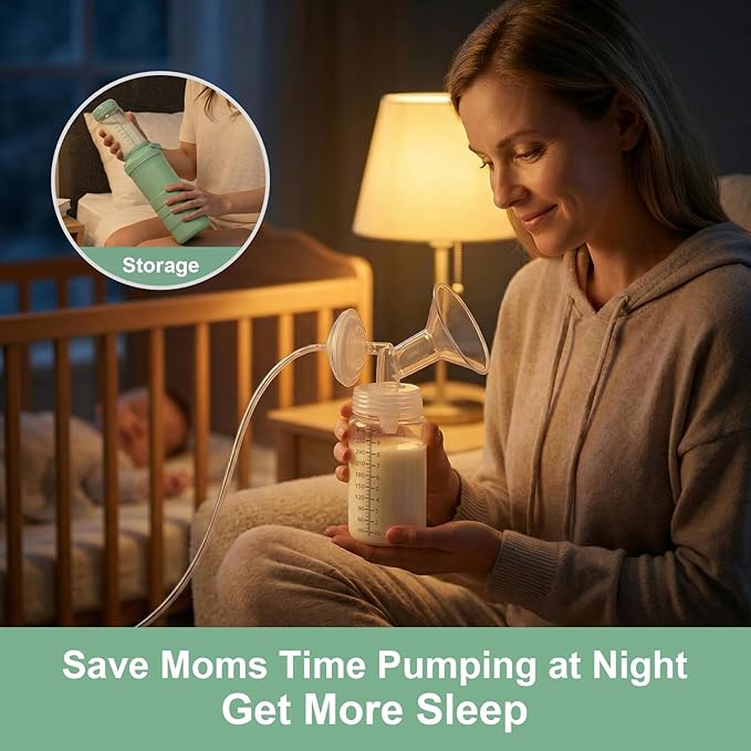 2PCS Breastmilk Storage Bottle, BPA Free Wide-Neck Spectra Bottles for Pumping, Storage Collection Baby Bottles for Fridge & Momcozy Breast Milk Cooler, Breastfeeding Bottle, 10 oz
