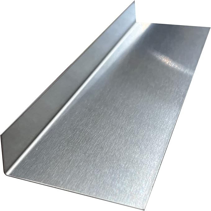 Brushed 304 Stainless Steel Universal Gap Filler Finishing Angle Trim Kit Elements (Inner Finish, 1" x 3" x 48")
