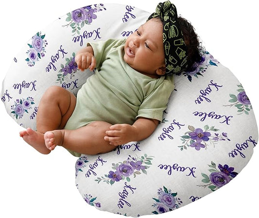 Dyoart Baby Nursing Pillow Cover,Personalized Soft Nursing Covers,Custom Name Breastfeeding Pillow Cover for Bottle Feeding,Gifts for Infant Boys Girls(23"x19"x5.5")(one Size)