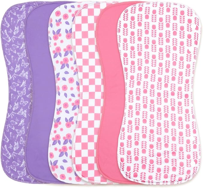10-Pack Burp Cloths for Baby Boys and Girls - Organic Baby Burp Cloth,Baby Washcloths, Burp Rags, Large Neutral Burp Clothes for Newborn