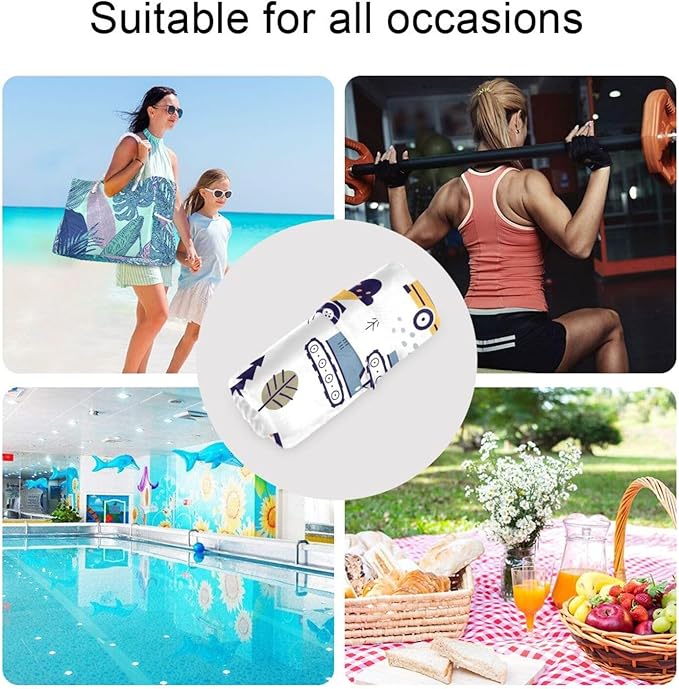Cute Truck Excavator Wet Dry Bag for Baby Cloth Diaper Waterproof Reusable Travel Wet Bag with Two Zippered Pockets for Swimsuits, 2 Pcs