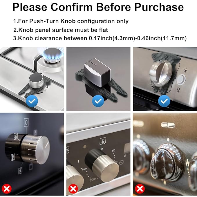 3 Pack Gas Stove Knob Locks for Child Safety, Oven Safety Covers Baby Proof, Baby Proofing Stove & Oven with Childproof Stove Knob Locks,Child and Pets Guards,Prevent Accidental Touch(Black)