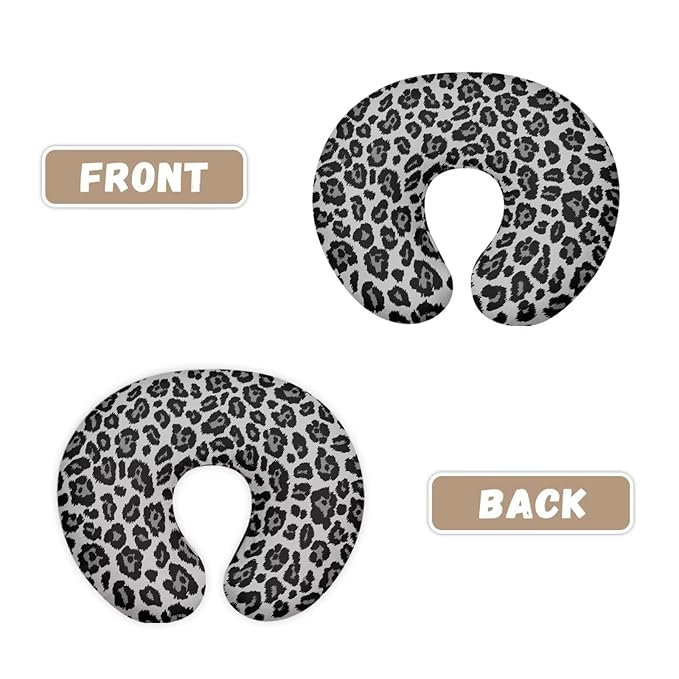 Leopard Nursing Pillow Cover for Infant Removable Neutral Breastfeeding Pillow Cover with Hidden Zipper Soft Stretchy Breastfeeding Pillow Slipcover