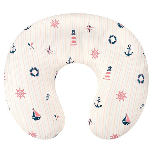 DILIMI Nursing Pillow Cover, Stretchy Removable Pillowcase for Breastfeeding Pillows, Ultra Soft Comfortable Slipcover for Baby Girl and Boy, Navigation Anchor