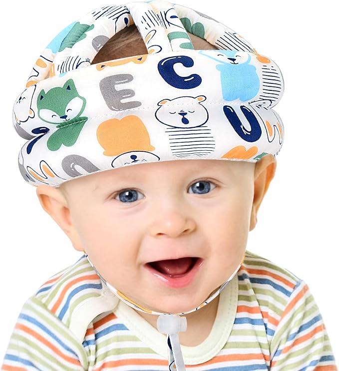 Accmor Baby Helmet for Crawling Walking, Cute Toddler Head Protector Adjustable No Bumps and Soft Cushion, Breathable Infant Safety Cap for Boys Girls Learning to Walk