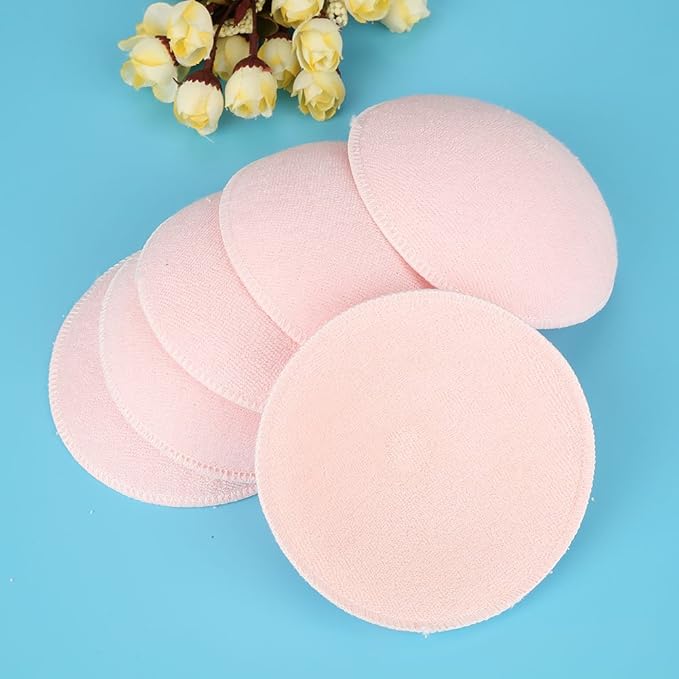 Zerodis 6 Pcs 3D Soft Cotton Washable Nursing Pads Reusable Leak-Proof Breast Pads Breastfeeding Pads Breathable Hypoallergenic Super Absorbent