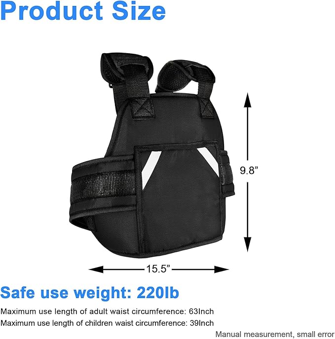 Adjustable Harness, Prevent Passengers from Falling for ATV,Snowmobile,Grey