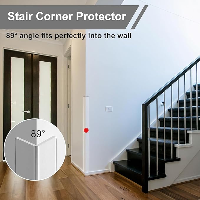 Clear Corner Guards for Walls,59 in(L) X 1-5/8 Inch(W) Wall Corner Protector,Corner Guard for Edge Protect,Plastic Corner Protectors for Walls Prevent Scratch,Easy to Install,4PCS