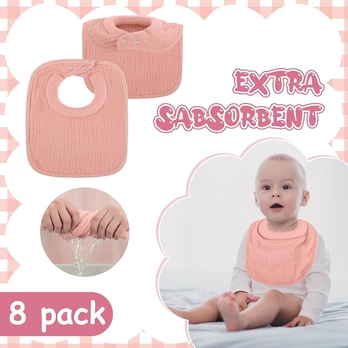 Twistover Newborn Bibs Feeding Bibs for Drooling and Teething Comfy Neck Baby Bib with Padded Absorbent Collar