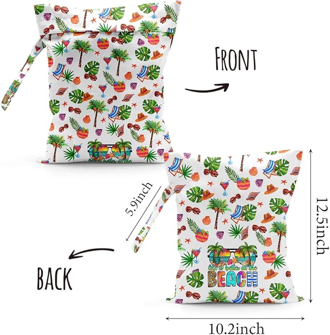 Waterproof Cloth Diaper Wet Dry Bag Reusable Travel Beach Pool Daycare Soiled Toddler Items Yoga Gym Bag for Swimsuits Wet Clothes Bags - Life Is Better At The Beach