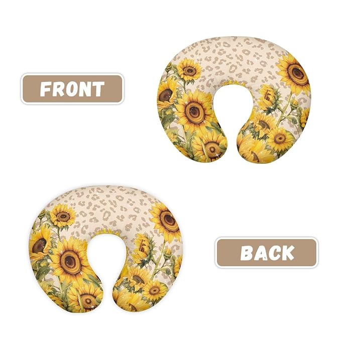 Forchrinse Sunflower Nursing Pillow Cover Breastfeeding Pillow Slipcover for Baby Boys and Girls Soft Washable Nursing Pillow Case for Newborn