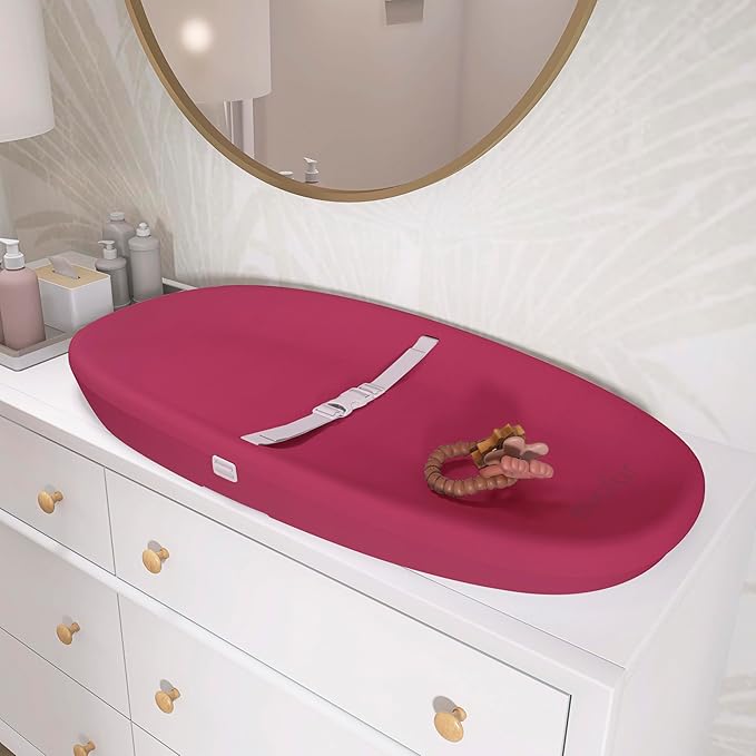 Evolur Eva Baby Changing Pad, Soft, Lightweight and Portable Changing Pad, Fits All Changing Table, Waterproof Firm Padding - Fuschia Pink