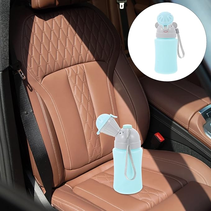 Healifty Portable Kids Car Urinal for Boys Lightweight Travel Potty Bottle Emergency Outdoor Toddler Urinating Container 4.72X3.14X8.66 Inch