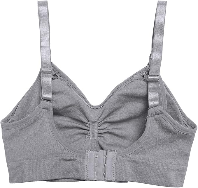 Womens Nursing Bra Seamless Sleeping Wirefree Breastfeeding Maternity Bralette with Removable Spill Prevention Pads