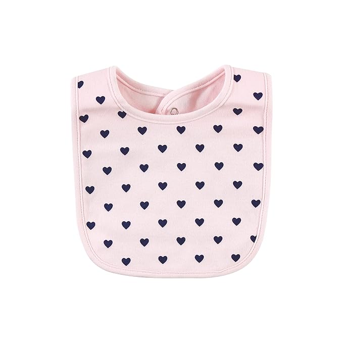 Hudson Baby Unisex Baby Cotton Bib and Sock Set, Love At First Sight, One Size