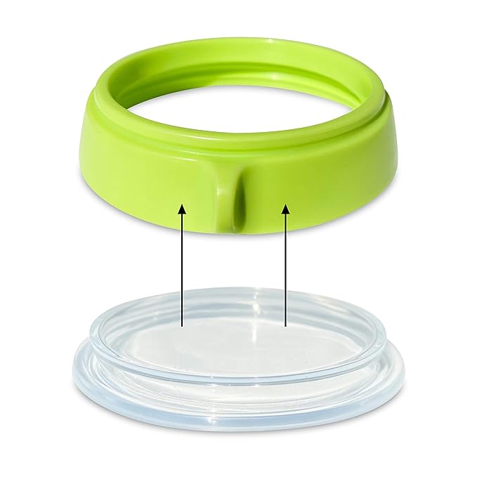 Silicone Storage Lids for Comotomo (Original and Gen 2), Mason Glass and haakaa Baby Bottles, 4-Pack, Food Grade Silicone, Travel Caps, Convert Bottle into Snacks or Milk Container, Plastic-Free