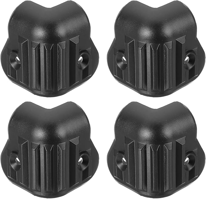 uxcell 4 Pcs 1.46" x 1.46" Speaker Corner Protectors, Plastic Right Angle Protector Thickening Speaker for Cabinet Guitar Amplifier Stage Speakers, Black