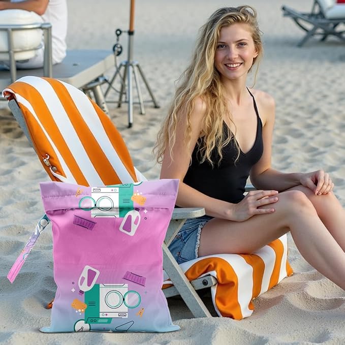 Wet Laundry Dry Bags for Diaper Waterproof Swimsuit Washable Reusable Bag for Beach Diapers Dirty Yoga Gym Clothes Plant Gifts for Men Women Friend