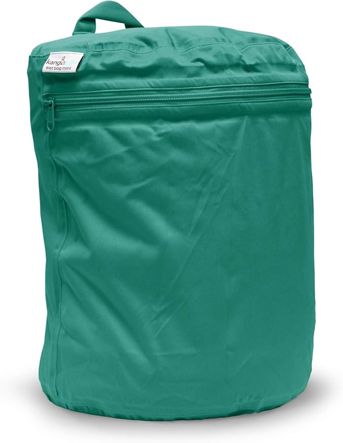Kanga Care Wet Bag MINI Seam Sealed Waterproof 3D Dimensional for Baby Cloth Diapers, Travel, Beach, Pool, Gym, Swim | Peacock