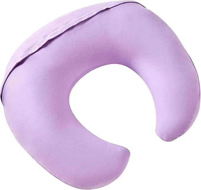 Nursing Pillow, Plus Size Breastfeeding Pillow Original Support for Baby Boys Girls Breastfeeding Essentials, with Removable Soft Cotton Cover (Purple, Large (25.59 * 20.08 * 6.30 Inches))