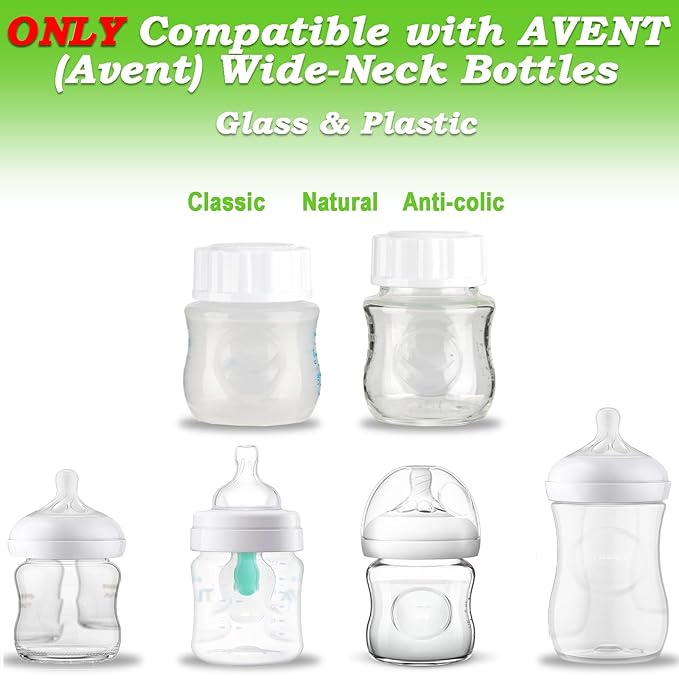 (6-PCs) Travel Bottle Caps Compatible with Avent Bottles, Bottle Lids Replacement Modle B