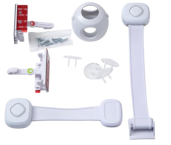 Safety 1st Room Solutions: No-Tools Baby Proof Deluxe Bathroom Safety Kit - Includes Locks for Toilet, Cabinet, Drawers, and More