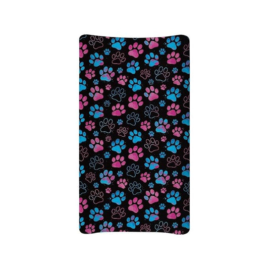 Paw Print Changing Pad Cover for Baby Cute Baby Diaper Change Table Pad Covers Soft Cradle Mattress Sheets