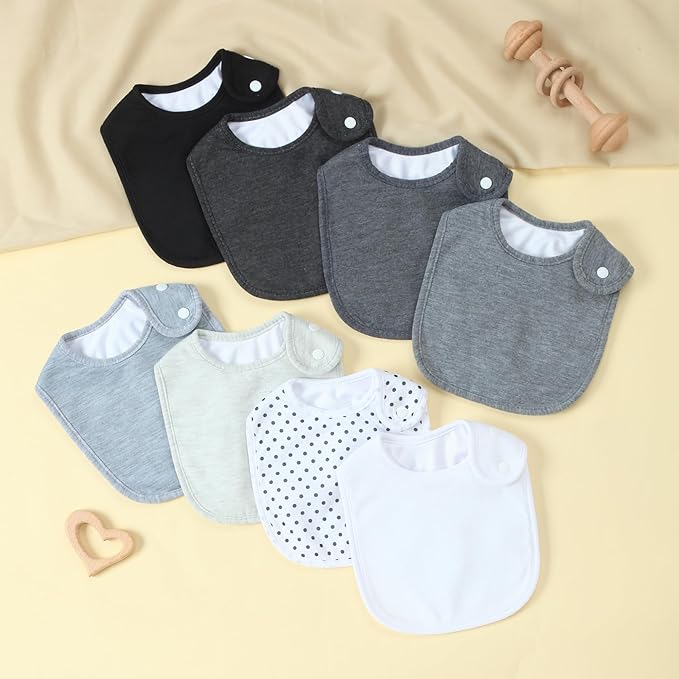 Waterproof Baby Bibs for Boys & Girls Soft and Absorbent Bandana Drool Bibs Set for Infant Newborn 0-12 Months