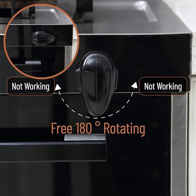 Mr. Pen- Oven Lock Child Safety, 1 Pack, Black, Heat-Resistant Oven Lock, Stove Child Proof, Stove Baby Proof, Stove Locks Child Safety, Oven Baby Proofing, Oven Safety Locks for Babies