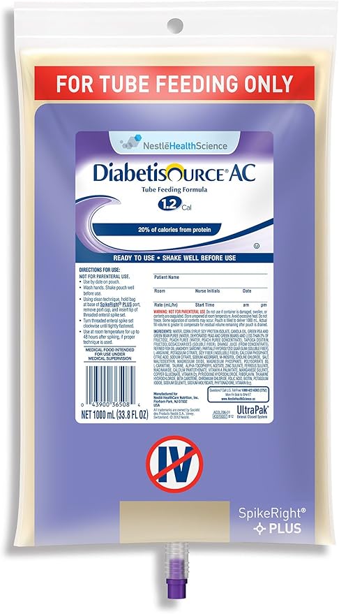 Nestle Clinical Nutrition Diabetisource Ac Nutritional Formula - Ncl365081 – Case of 6