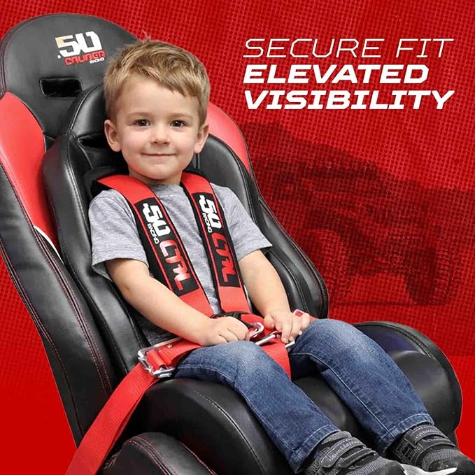 50 Caliber Racing Premium Mini Bucket Seat for All Vehicles - Secure Comfort for Kids, Fits Polaris RZR (No Bracket, Limited Stock)