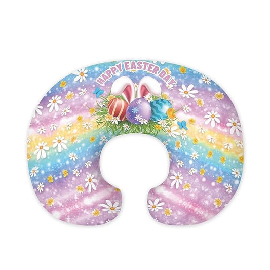 Breastfeeding Pillow Slipcover for Baby with Daisy Butterfly Easter Egg and Rabbit Print Breastfeeding Nursing Pillow Slipcovers Super Soft Baby Essentials