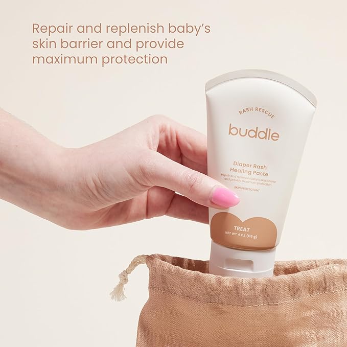 Buddle Diaper Rash Rescue Healing Ointment & Wonder Wipes 2-Piece Kit, 40% Zinc Oxide, Repairs Baby Bottom, 4oz, 60 Wipes