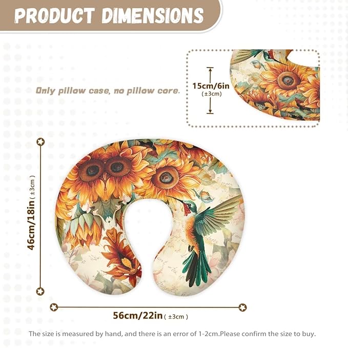 Boy Girl Sunflower Nursing Pillow Cover Baby Breastfeeding Slipcover Newborn Safety and Comfy Cover