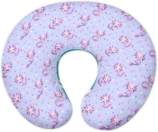 Purple Axolotl Nursing Pillow Cover for U-Shaped Feeding Pillow Soft Nursing Pillow Case Hidden Zipper Design Skin-Friendly