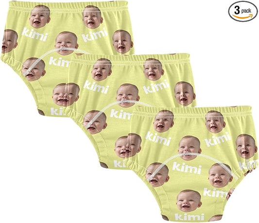 Joko Ivery 1 Bright Yellow Custom Potty Training Pants Traning Potty Panty Unisex for Girls Boys Toddlers 4T 3Pcs