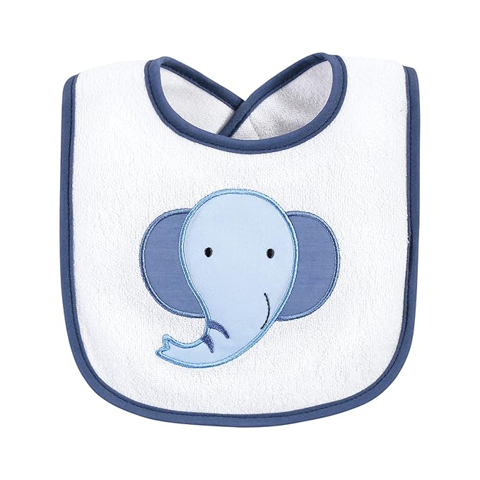 Hudson Baby Unisex Baby Cotton Terry Drooler Bibs with Fiber Filling, Wild One, One Size