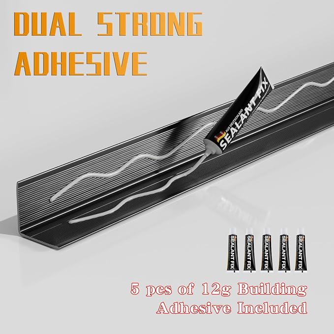 Metal Wall Corner Protector, Aluminum Corner Guards, Décor for Edge of Door Window Table Furniture Cabinets Fireplaces Tile Trim Edging, Size 35.5" L x 0.75" W (5 Pack,Black)