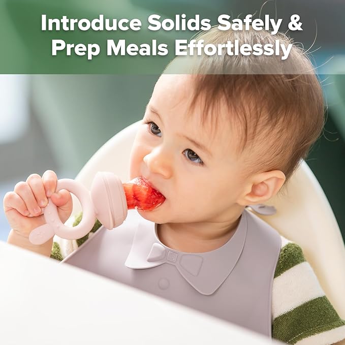 Haakaa Silicone Baby Fruit Food Feeder & Toddler Cup Combo