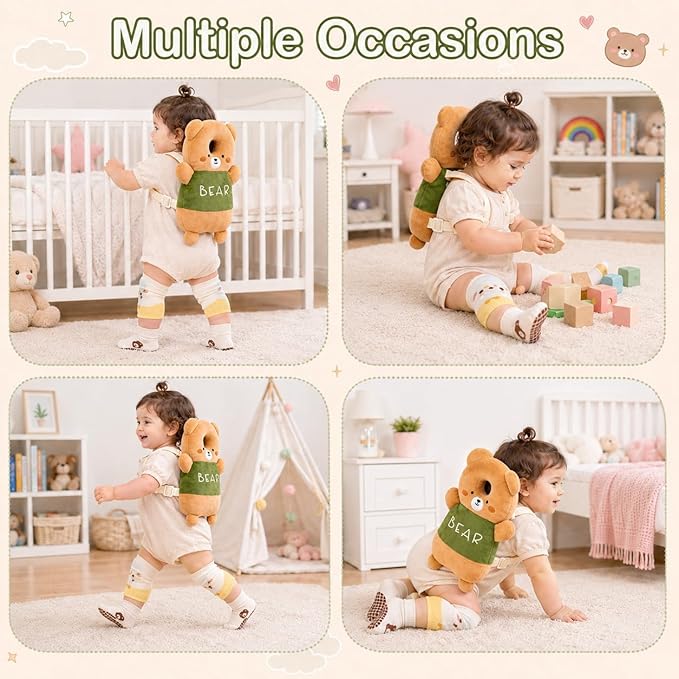 Baby Walker Head Protector BackpackToddler Adjustable Baby Head Protection Backpack (Style R)