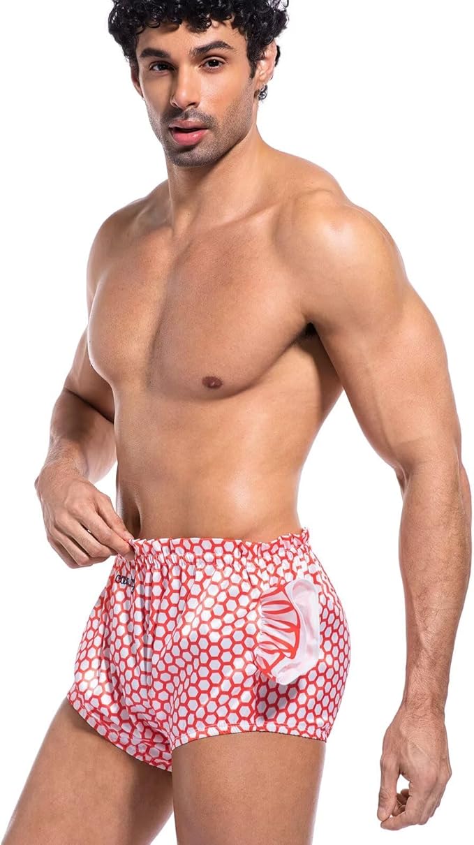 Landofgenie Diaper Cover for Adults Reusable & Washable with Elastic Waist Unisex Adult Diaper Cover Shorts - Candy