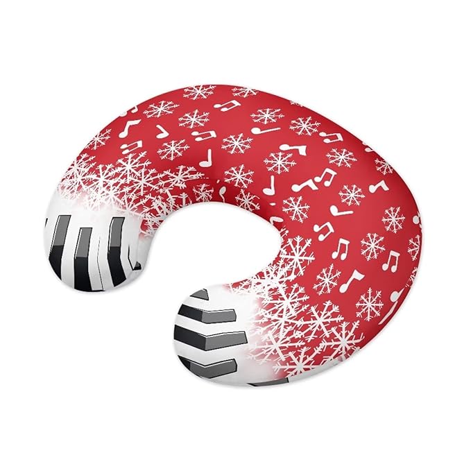 Piano Key Music Snowflakes Breastfeeding Pillow Slipcover for Baby Ultra Soft Comfortable Newborn Nursing Pillow Case Baby Essentials Christmas Decor